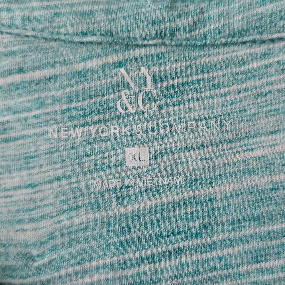 NY&C - Teal Button-Up Blouse - Picture 2 of 7